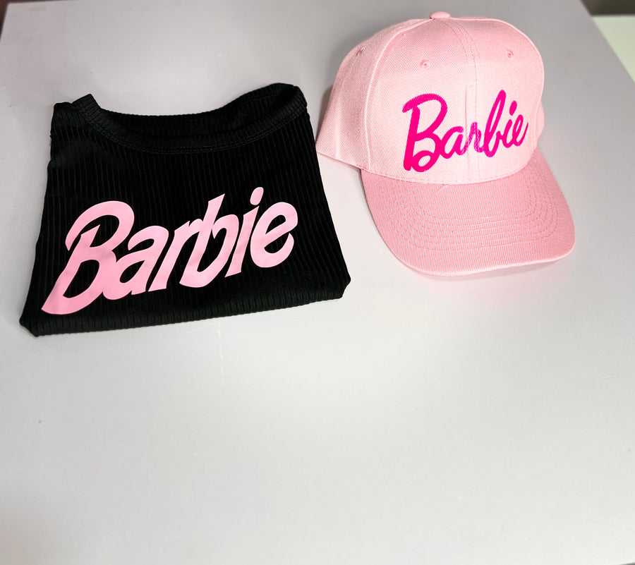 Duo top y gorra Barbie